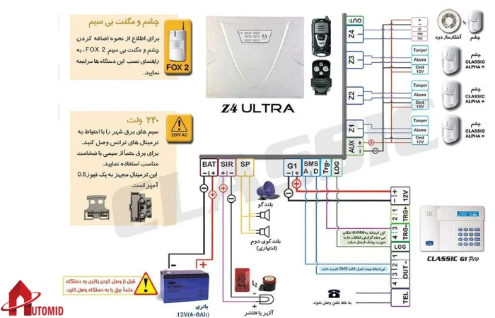 نصب دزدگیر کلاسیک